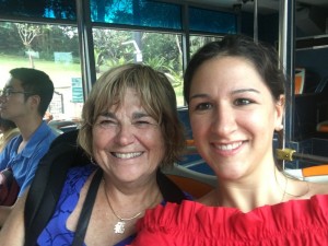Me with my new friend Maria on the Hop On Hop Off Bus Tour